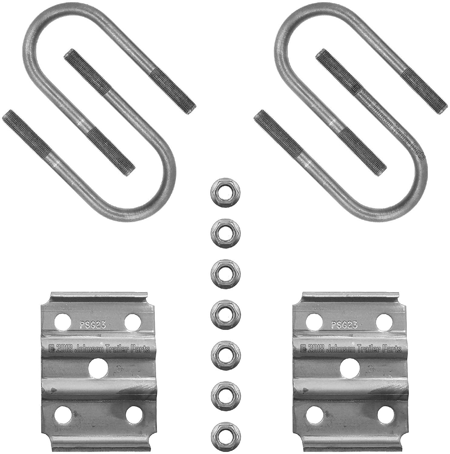 3,500lb Trailer Axle UBolt Kit Fits 2 3/8 Round Axle x 1.75" Wide S