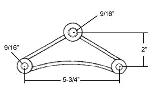 Curved Equalizer for 1-3/4" Wide Double-Eye