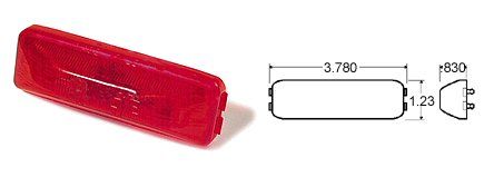 Truck-Lite Model 19® Double Bulb Marker Light, Red
