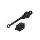 Three Piece Socket Door Holder with 6.00" Arm Black