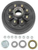 Dexter 7650045-03B HUB & DRUM KIT 5.2K-7K - FULL GREASED - 8 on 6.5" bolt pattern. Uses 25580 Inner and 14125A Outer Bearings. 1/2" studs