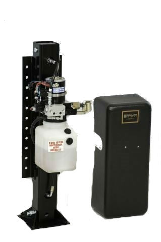 Equalizer Systems 8222FUPS AM Series Single Leg Hydraulic Trailer Jack with Manual Override Hand Pump - 12,000 lbs
