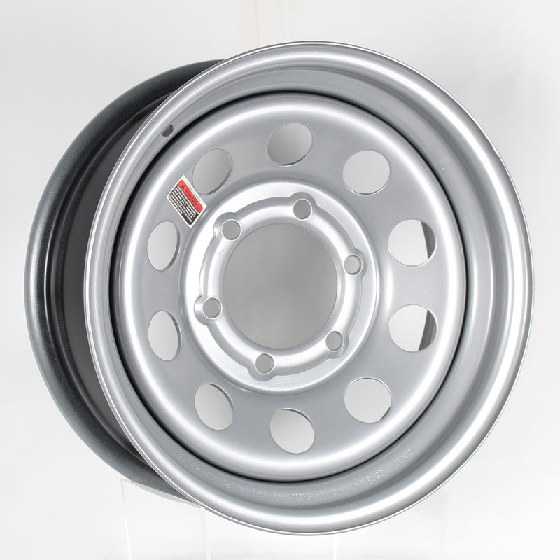 Tredit Tire and Wheel 15 inch 6 bolt Silver Mod Trailer Wheel