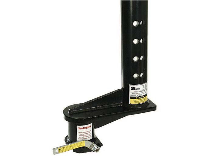 GOOSENECK COUPLER - Adjustable - Round - 9 Inch Offset - 24000 Pound Capacity - 2-5/16 Inch Ball - For Trailers With 4 Inch ID Tube - 27-7/8 Inch Overall Height - Black