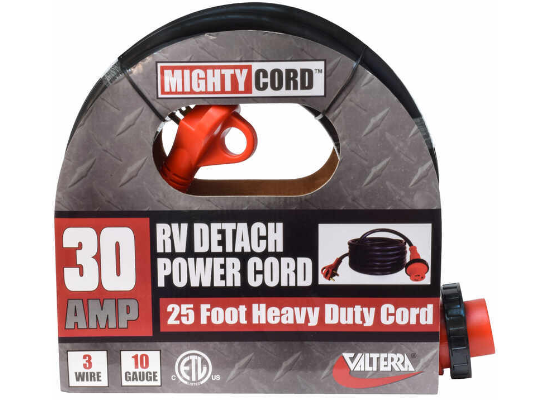 Mighty Cord Detachable RV Power Cord w/ Handle - 30 Amps - 25'