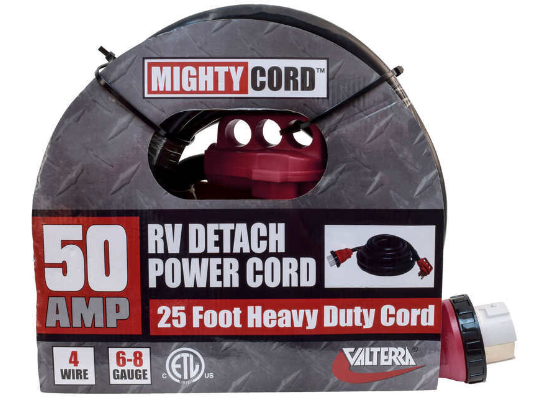 Mighty Cord Detachable RV Power Cord w/ Handle - 50 Amps - 25'